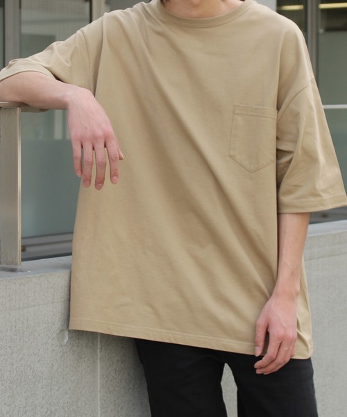 United Athle（ユナイテッドアスレ）の「【UNITED ATHLE】ユナイテッドアスレ ビッグシルエットポケットショートスリーブTシャツ 5008（Tシャツ/カットソー・メンズ・ブラック/ベージュ/ネイビー/グレー/ホワイト/グリーン・M/L/XL）」の5枚目の写真