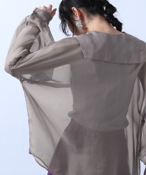 HARE（ハレ）の「ビッグカラーシアーシャツ(HARE)（シャツ/ブラウス