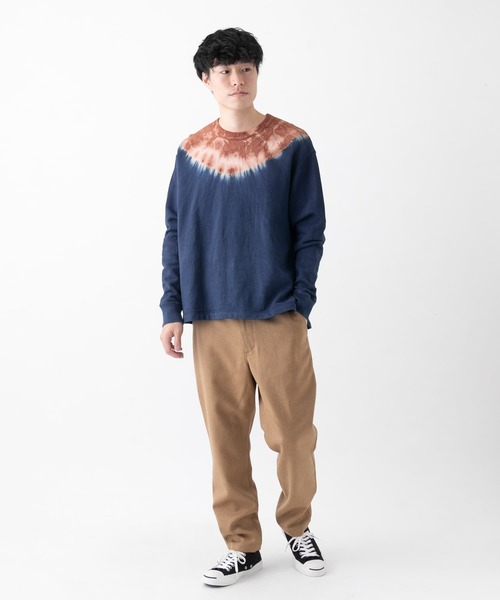 WORK NOT WORK URBAN RESEARCH（ワークノットワークアーバンリサーチ）の「WORK NOT WORK　藍染×テーチギ染スウェット（スウェット・メンズ・ブルー系その他・SMALL/MEDIUM/LARGE/X-LARGE）」の7枚目の写真