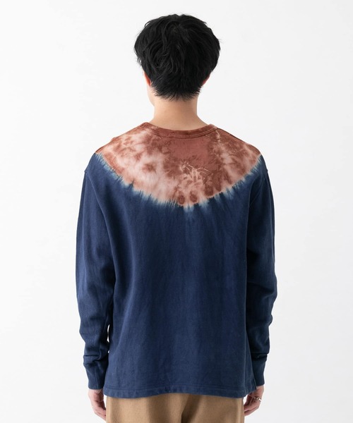 WORK NOT WORK URBAN RESEARCH（ワークノットワークアーバンリサーチ）の「WORK NOT WORK　藍染×テーチギ染スウェット（スウェット・メンズ・ブルー系その他・SMALL/MEDIUM/LARGE/X-LARGE）」の4枚目の写真