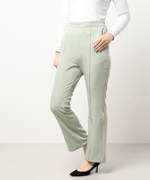 JUGLANS(ユグランス)の「☆ ツイル合皮パイピングパンツ(その他パンツ・レディース・ブラック/パープル/グリーン/ベージュ・FREE)」の3枚目の写真