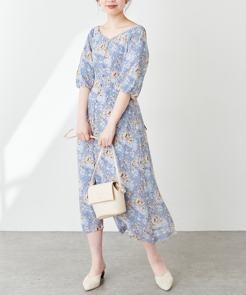 natural couture（ナチュラルクチュール）の「バルーンスリーブガーリーワンピース（ワンピース・レディース・ブラック/ブルー/アイボリー/ミント・FREE）」の22枚目の写真