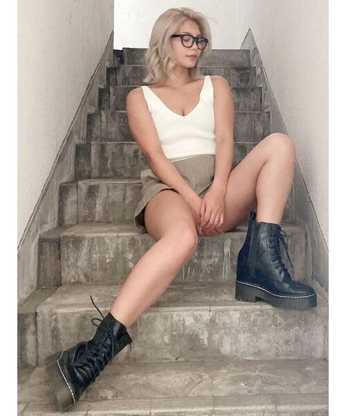 GYDA（ジェイダ）の「2WAY Vネックレースニットタンク（ニット/セーター・レディース・ベージュ/オフホワイト・FREE）」の11枚目の写真