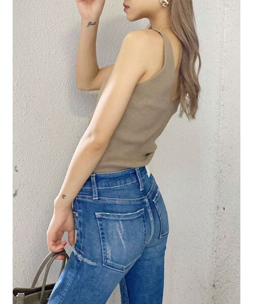 GYDA（ジェイダ）の「2WAY Vネックレースニットタンク（ニット/セーター・レディース・ベージュ/オフホワイト・FREE）」の17枚目の写真