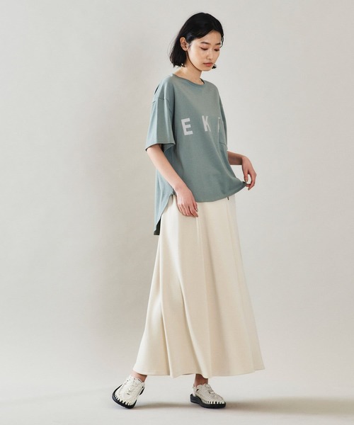 EKAL（エカル）の「EKAL　レイクショアスカート（スカート・レディース・オフホワイト/グリーン・ONE）」の11枚目の写真