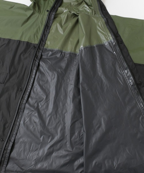 EKAL（エカル）の「『別注』Kiu×EKAL　ナイロンポンチョ（レインコート/ポンチョ・メンズ・オリーブ系・FREE）」の10枚目の写真