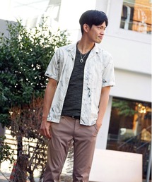 NICOLE CLUB FOR MEN | デザインイタリアンカラーシャツ(シャツ/ブラウス)