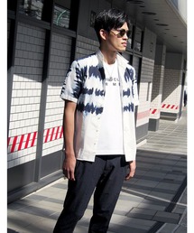 NICOLE CLUB FOR MEN | デザインイタリアンカラーシャツ(シャツ/ブラウス)