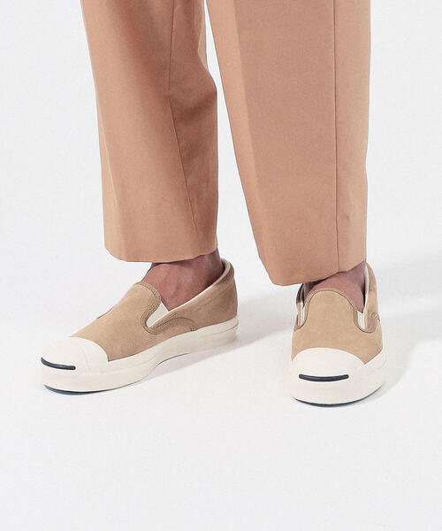 TOMORROWLAND （トゥモローランド）の「CONVERSE JACK PURCELL RET SUEDE SLIP-ON スエード スリッポンスニーカー（スニーカー・メンズ・ベージュ・8/9/8.5/7/7.5）」の2枚目の写真