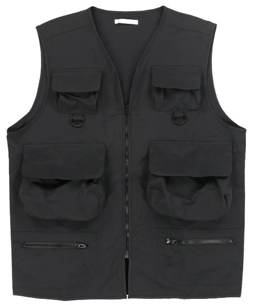 SPINNS（スピンズ）の「【ゆったりサイズ】ビッグシルエットフィッシングベスト（ベスト・レディース・ブラック/カーキ/アイボリー・ONESIZE）」の12枚目の写真