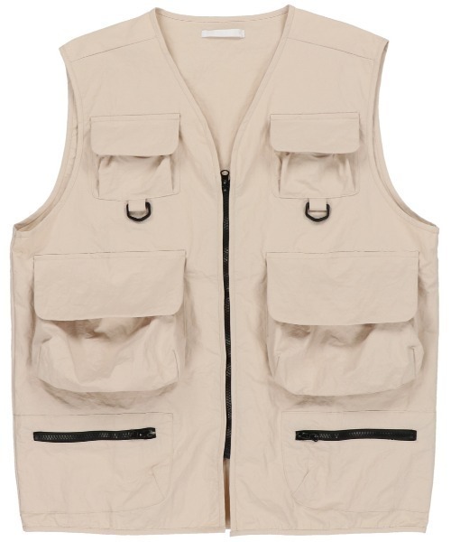 SPINNS（スピンズ）の「【ゆったりサイズ】ビッグシルエットフィッシングベスト（ベスト・レディース・ブラック/カーキ/アイボリー・ONESIZE）」の11枚目の写真