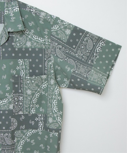 VENCEEXCHANGE（ヴァンスエクスチェンジ）の「バンダナプリントシャツ（シャツ/ブラウス・メンズ・ブラック/ベージュ/ネイビー/グリーン・M/L）」の6枚目の写真