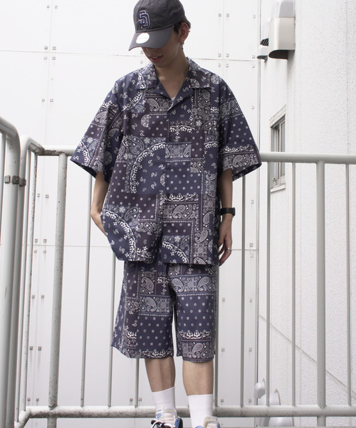 VENCEEXCHANGE（ヴァンスエクスチェンジ）の「バンダナプリントシャツ（シャツ/ブラウス・メンズ・ブラック/ベージュ/ネイビー/グリーン・M/L）」の18枚目の写真