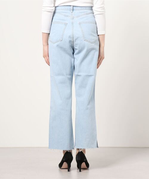 WEGO（ウィゴー）の「WEGO/サイドスリットストレートパンツ（デニムパンツ・レディース・ブラック/ライトインディゴブルー/コバルトブルー・SMALL/MEDIUM）」の20枚目の写真