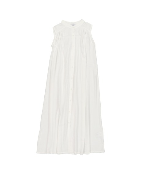 Lull（ルル）の「【Lull / ルル】バンドカラーロングシャツワンピース（ワンピース・レディース・ホワイト/オレンジ/グリーン・ONESIZE）」の9枚目の写真