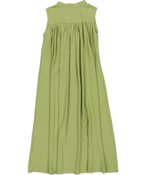 Lull（ルル）の「【Lull / ルル】バンドカラーロングシャツワンピース（ワンピース・レディース・ホワイト/オレンジ/グリーン・ONESIZE）」の12枚目の写真