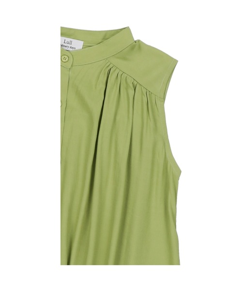 Lull（ルル）の「【Lull / ルル】バンドカラーロングシャツワンピース（ワンピース・レディース・ホワイト/オレンジ/グリーン・ONESIZE）」の14枚目の写真