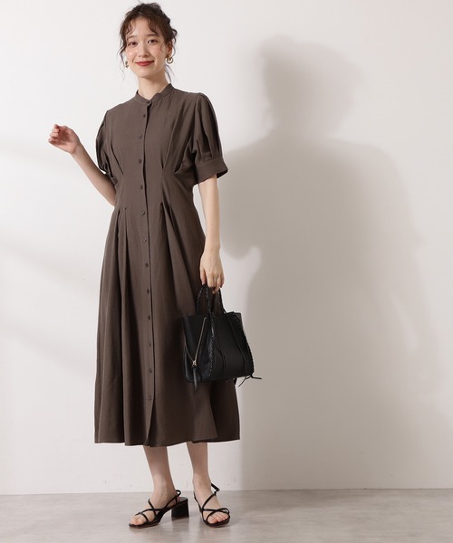 N.（N. Natural Beauty Basic）（エヌエヌナチュラルビューティーベーシック）の「◆ボリュームスリーブシャツワンピース（シャツワンピース・レディース・モカ/ブルー/イエロー・MEDIUM）」の7枚目の写真
