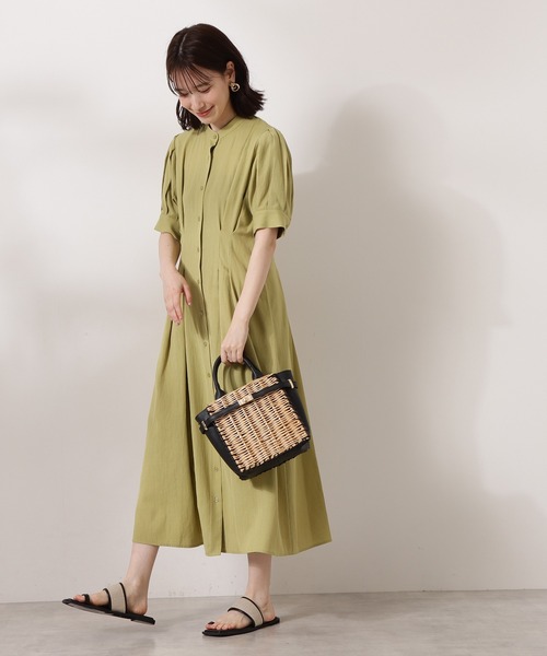 N.（N. Natural Beauty Basic）（エヌエヌナチュラルビューティーベーシック）の「◆ボリュームスリーブシャツワンピース（シャツワンピース・レディース・モカ/ブルー/イエロー・MEDIUM）」の11枚目の写真