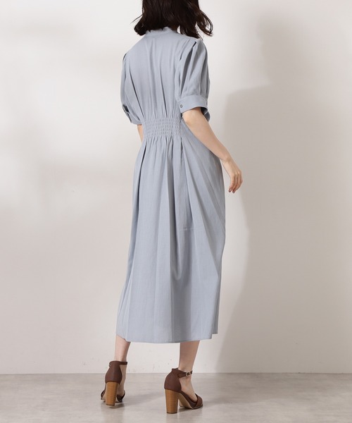 N.（N. Natural Beauty Basic）（エヌエヌナチュラルビューティーベーシック）の「◆ボリュームスリーブシャツワンピース（シャツワンピース・レディース・モカ/ブルー/イエロー・MEDIUM）」の9枚目の写真