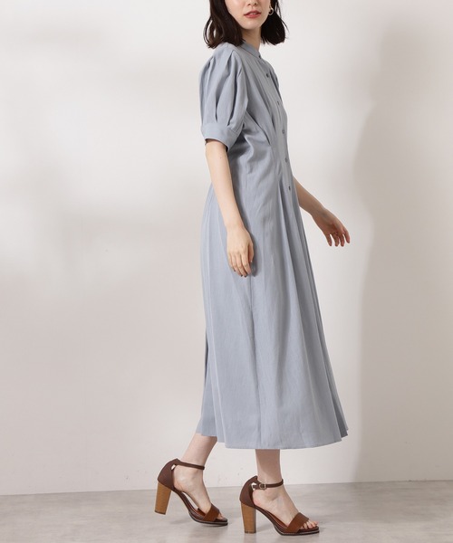 N.（N. Natural Beauty Basic）（エヌエヌナチュラルビューティーベーシック）の「◆ボリュームスリーブシャツワンピース（シャツワンピース・レディース・モカ/ブルー/イエロー・MEDIUM）」の6枚目の写真