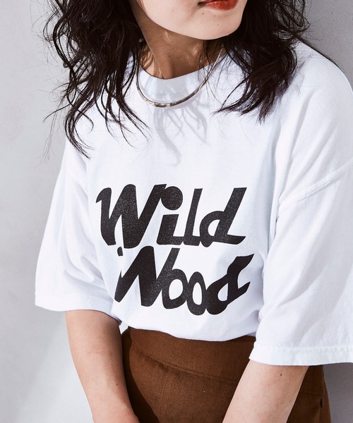 JOURNAL STANDARD relume（ジャーナルスタンダード　レリューム）の「【THE DAY ON THE BEACH/ザ・デイ・オンザビーチ】WILD WOOD Tシャツ（Tシャツ/カットソー・メンズ・ホワイト/ブラック・M/L）」の6枚目の写真