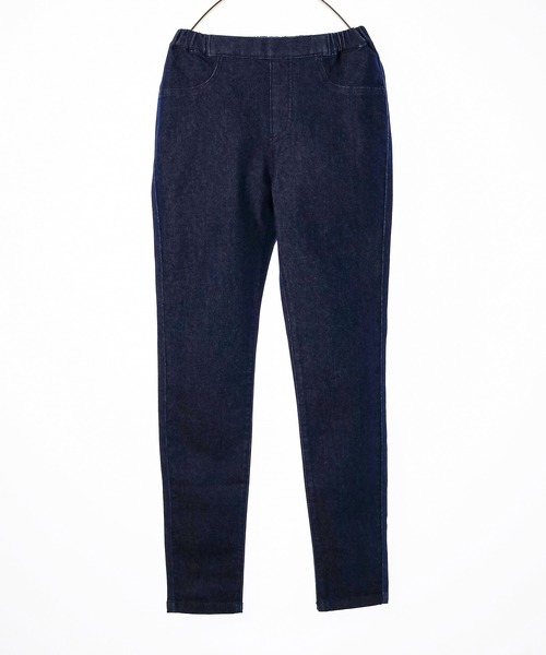 CINEMA CLUB（シネマクラブ）の「デニムパギンスロング丈（デニムパンツ・レディース・ライトインディゴブルー/ワンウォッシュ・LL/S/M/L）」の6枚目の写真
