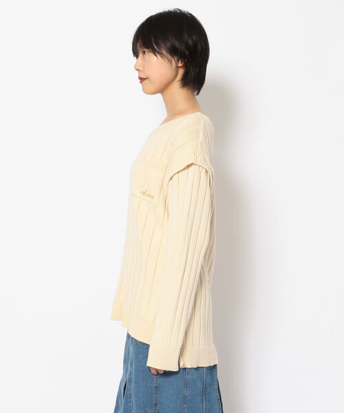 AVIREX（アヴィレックス）の「2ウェイニット/ 2WAY KNIT（ニット/セーター・レディース・マスタード/アイボリー・FREE）」の20枚目の写真