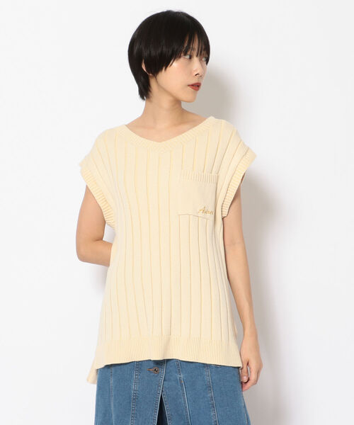 AVIREX（アヴィレックス）の「2ウェイニット/ 2WAY KNIT（ニット/セーター・レディース・マスタード/アイボリー・FREE）」の22枚目の写真
