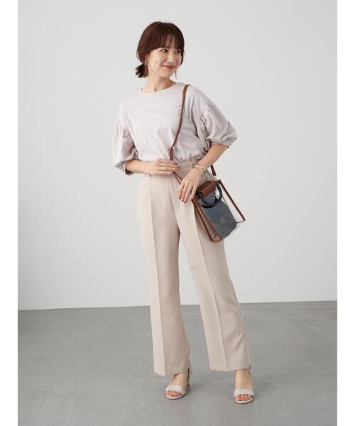 earth music&ecology（アースミュージックアンドエコロジー）の「きれい見えカットソー(袖ぽよ) ＊（Tシャツ/カットソー・レディース・ブラック/オフホワイト/ピンクベージュ/ミント・FREE）」の22枚目の写真