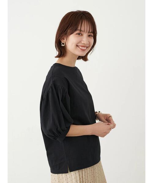 earth music&ecology（アースミュージックアンドエコロジー）の「きれい見えカットソー(袖ぽよ) ＊（Tシャツ/カットソー・レディース・ブラック/オフホワイト/ピンクベージュ/ミント・FREE）」の18枚目の写真