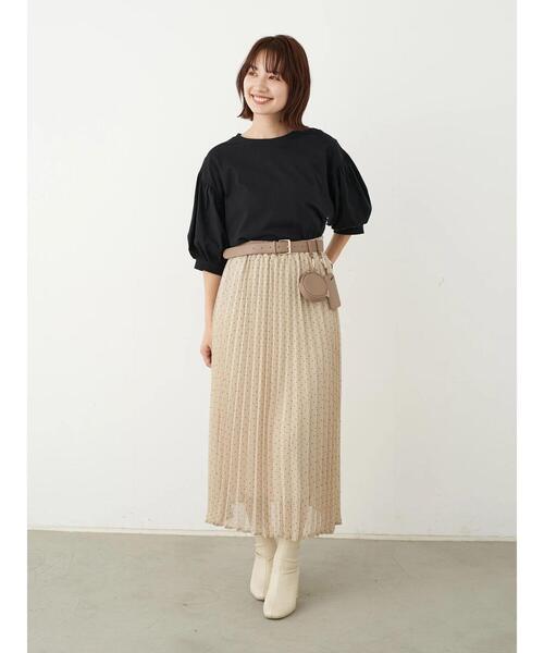 earth music&ecology（アースミュージックアンドエコロジー）の「きれい見えカットソー(袖ぽよ) ＊（Tシャツ/カットソー・レディース・ブラック/オフホワイト/ピンクベージュ/ミント・FREE）」の14枚目の写真