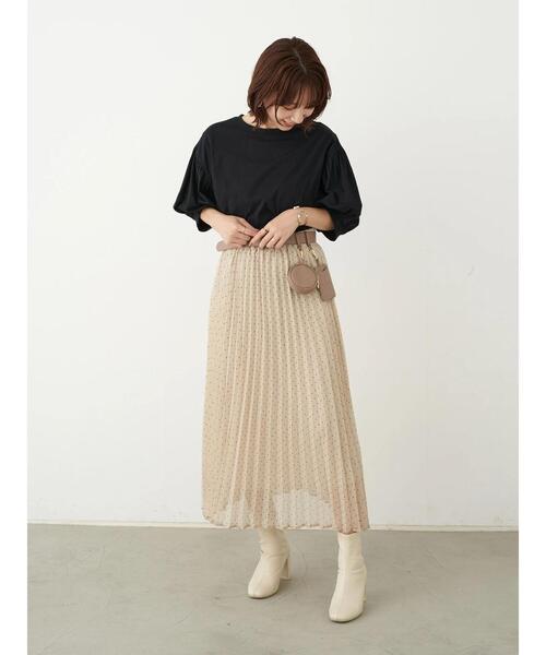 earth music&ecology（アースミュージックアンドエコロジー）の「きれい見えカットソー(袖ぽよ) ＊（Tシャツ/カットソー・レディース・ブラック/オフホワイト/ピンクベージュ/ミント・FREE）」の13枚目の写真