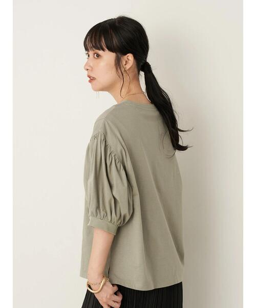 earth music&ecology（アースミュージックアンドエコロジー）の「きれい見えカットソー(袖ぽよ) ＊（Tシャツ/カットソー・レディース・ブラック/オフホワイト/ピンクベージュ/ミント・FREE）」の8枚目の写真