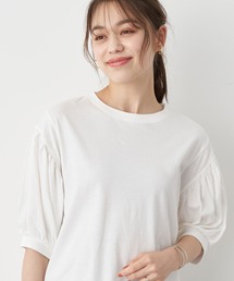 earth music&ecology | きれい見えカットソー(袖ぽよ) ＊(Tシャツ/カットソー)