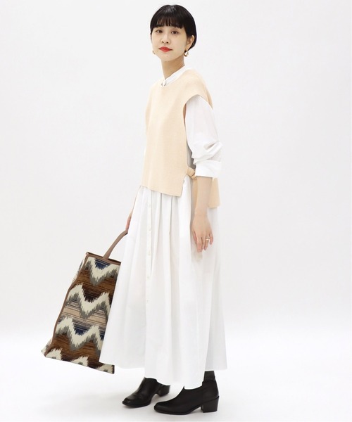 JOURNAL STANDARD（ジャーナルスタンダード）の「■■■コットンリリーベスト◆（ベスト・レディース・ブラック/ナチュラル/カーキ・FREE）」の9枚目の写真