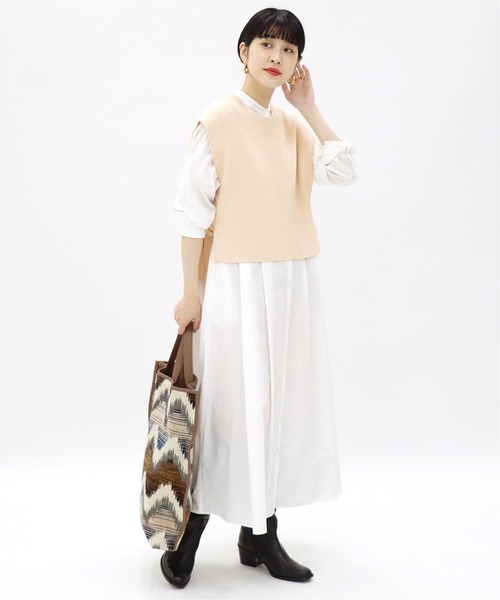 JOURNAL STANDARD（ジャーナルスタンダード）の「■■■コットンリリーベスト◆（ベスト・レディース・ブラック/ナチュラル/カーキ・FREE）」の10枚目の写真