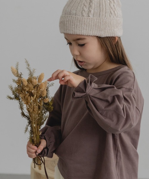 pairmanon（ペアマノン）の「【プレミアムコットン100%】 選べる5デザイン ガールズ長袖トップス（Tシャツ/カットソー・キッズ・ブラック/ブラック系その他2/モカ/ブラウン系その他2/グレイッシュベージュ/ブラック系その他/ベージュ系その他7/ピンク系その他/パープル系その他4/ラベンダー/ベージュ系その他2/ブラウン系その他/グリーン系その他6/ベージュ系その他/ブルー系その他3/ピンク/パープル系その他/ブラック系その他4/ブラウン系その他3/イエロー/ブラウン系その他4/パープル系その他2/ピンク系その他2・150/140/80/120/110/90/130/100）」の7枚目の写真