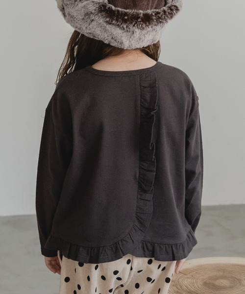 pairmanon（ペアマノン）の「【プレミアムコットン100%】 選べる5デザイン ガールズ長袖トップス（Tシャツ/カットソー・キッズ・ブラック/ブラック系その他2/モカ/ブラウン系その他2/グレイッシュベージュ/ブラック系その他/ベージュ系その他7/ピンク系その他/パープル系その他4/ラベンダー/ベージュ系その他2/ブラウン系その他/グリーン系その他6/ベージュ系その他/ブルー系その他3/ピンク/パープル系その他/ブラック系その他4/ブラウン系その他3/イエロー/ブラウン系その他4/パープル系その他2/ピンク系その他2・150/140/80/120/110/90/130/100）」の5枚目の写真