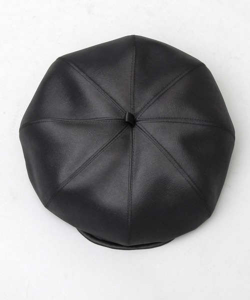 Mr.COVER（ミスターカバー）の「Mr.COVER / ミスターカバー / 日本製 / ポリレザー ボリュームシルエット キャスベレー / キャスケット / ベレー帽（キャスケット・メンズ・ブラック・FREE）」の5枚目の写真