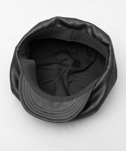 Mr.COVER（ミスターカバー）の「Mr.COVER / ミスターカバー / 日本製 / ポリレザー ボリュームシルエット キャスベレー / キャスケット / ベレー帽（キャスケット・メンズ・ブラック・FREE）」の12枚目の写真