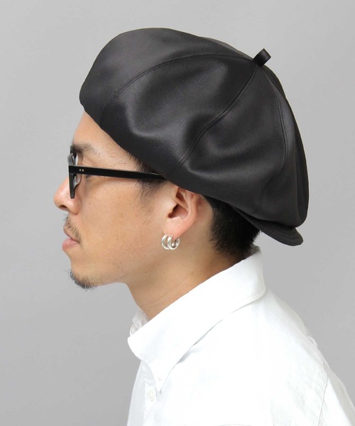 Mr.COVER（ミスターカバー）の「Mr.COVER / ミスターカバー / 日本製 / ポリレザー ボリュームシルエット キャスベレー / キャスケット / ベレー帽（キャスケット・メンズ・ブラック・FREE）」の16枚目の写真