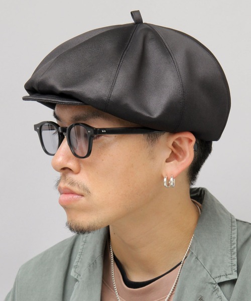 Mr.COVER（ミスターカバー）の「Mr.COVER / ミスターカバー / 日本製 / ポリレザー ボリュームシルエット キャスベレー / キャスケット / ベレー帽（キャスケット・メンズ・ブラック・FREE）」の20枚目の写真