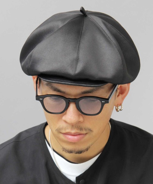 Mr.COVER（ミスターカバー）の「Mr.COVER / ミスターカバー / 日本製 / ポリレザー ボリュームシルエット キャスベレー / キャスケット / ベレー帽（キャスケット・メンズ・ブラック・FREE）」の18枚目の写真