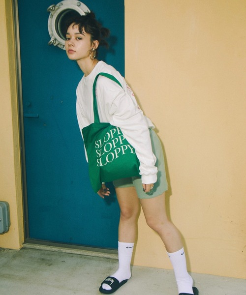 WHO'S WHO gallery(フーズフーギャラリー)の「【SLOPPY/スロッピー】ロンT(Tシャツ/カットソー・レディース・トップグレー/ミント/オフホワイト/ブラック/ブラウン・FREE)」の10枚目の写真