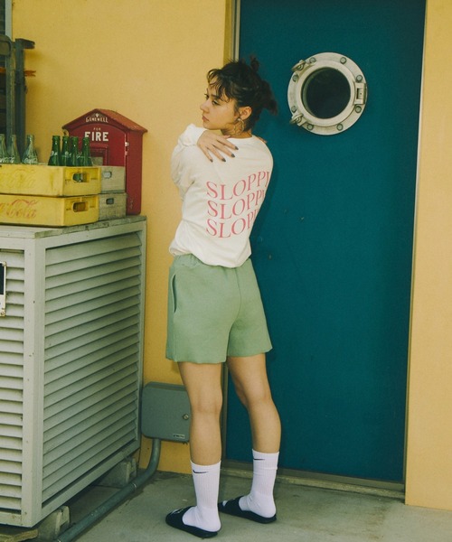 WHO'S WHO gallery(フーズフーギャラリー)の「【SLOPPY/スロッピー】ロンT(Tシャツ/カットソー・レディース・トップグレー/ミント/オフホワイト/ブラック/ブラウン・FREE)」の11枚目の写真