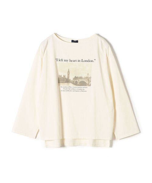 SHIPS(シップス)の「【WEB限定】スリットスリーブボートネックフォトTEE◆(Tシャツ/カットソー・レディース・ストーン/チャコールグレー/オフホワイト/ライトオリーブ/オリーブ/アイボリー/ホワイト系その他/ダークグレー・ONE SIZE)」の9枚目の写真