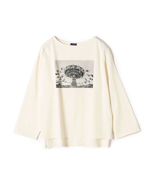 SHIPS(シップス)の「【WEB限定】スリットスリーブボートネックフォトTEE◆(Tシャツ/カットソー・レディース・ストーン/チャコールグレー/オフホワイト/ライトオリーブ/オリーブ/アイボリー/ホワイト系その他/ダークグレー・ONE SIZE)」の15枚目の写真