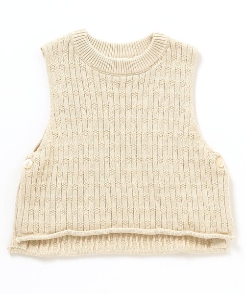 apres les cours（アプレレクール）の「ニットベビーベスト（その他ベビーウェア・キッズ・ブラウン/アイボリー・80）」の7枚目の写真