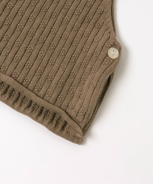 apres les cours（アプレレクール）の「ニットベビーベスト（その他ベビーウェア・キッズ・ブラウン/アイボリー・80）」の14枚目の写真